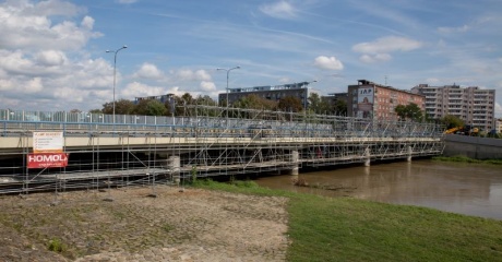 Oprava mostu - lešení Cuplok